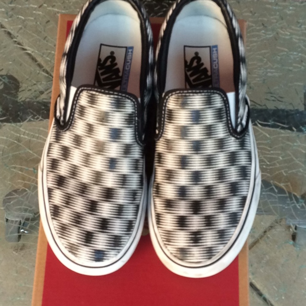 VANS Hemp Blur Checker Slip-On Platform SF